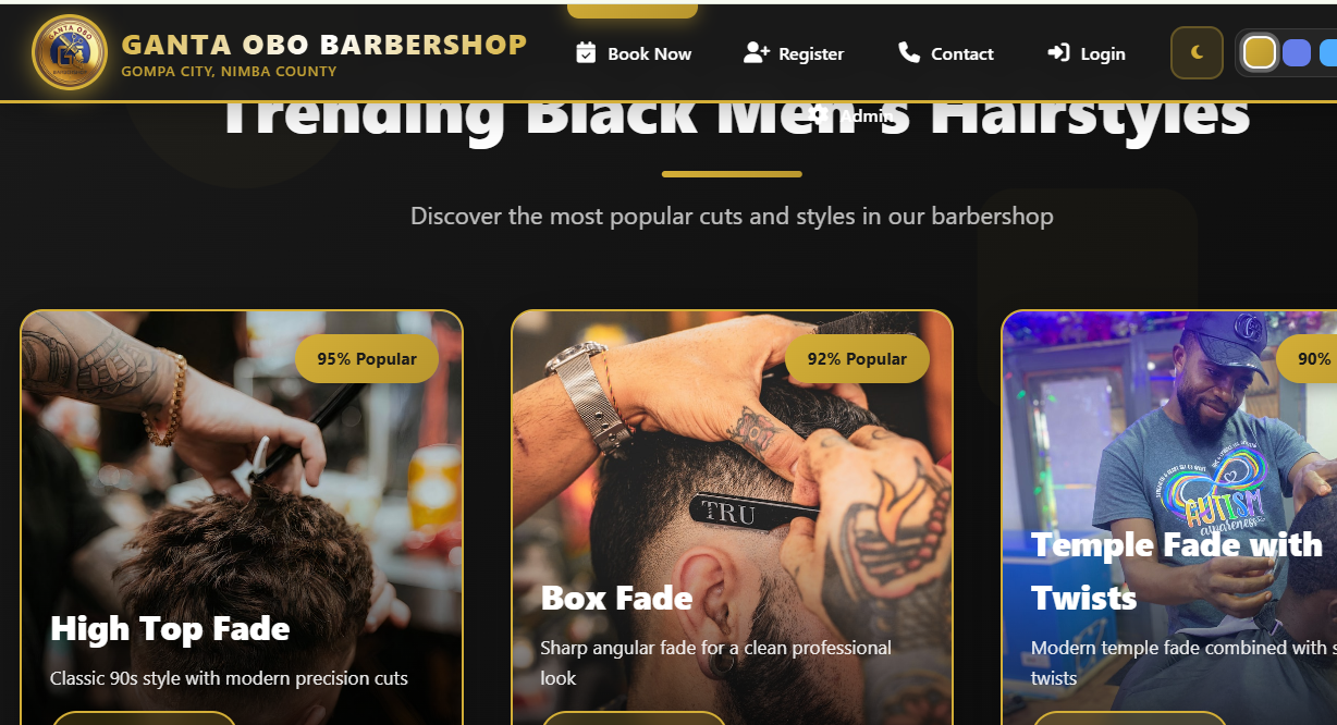 Modern Barber Shop Management System