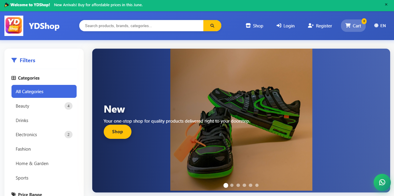 YDShop — Multi-Vendor E-Commerce Platform