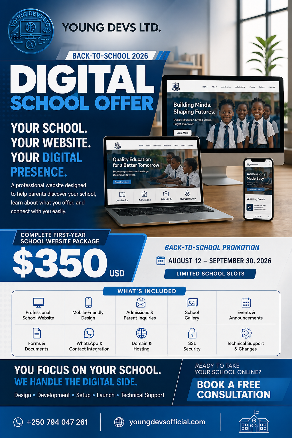 Back to School 2026: Professional School Websites for $350
