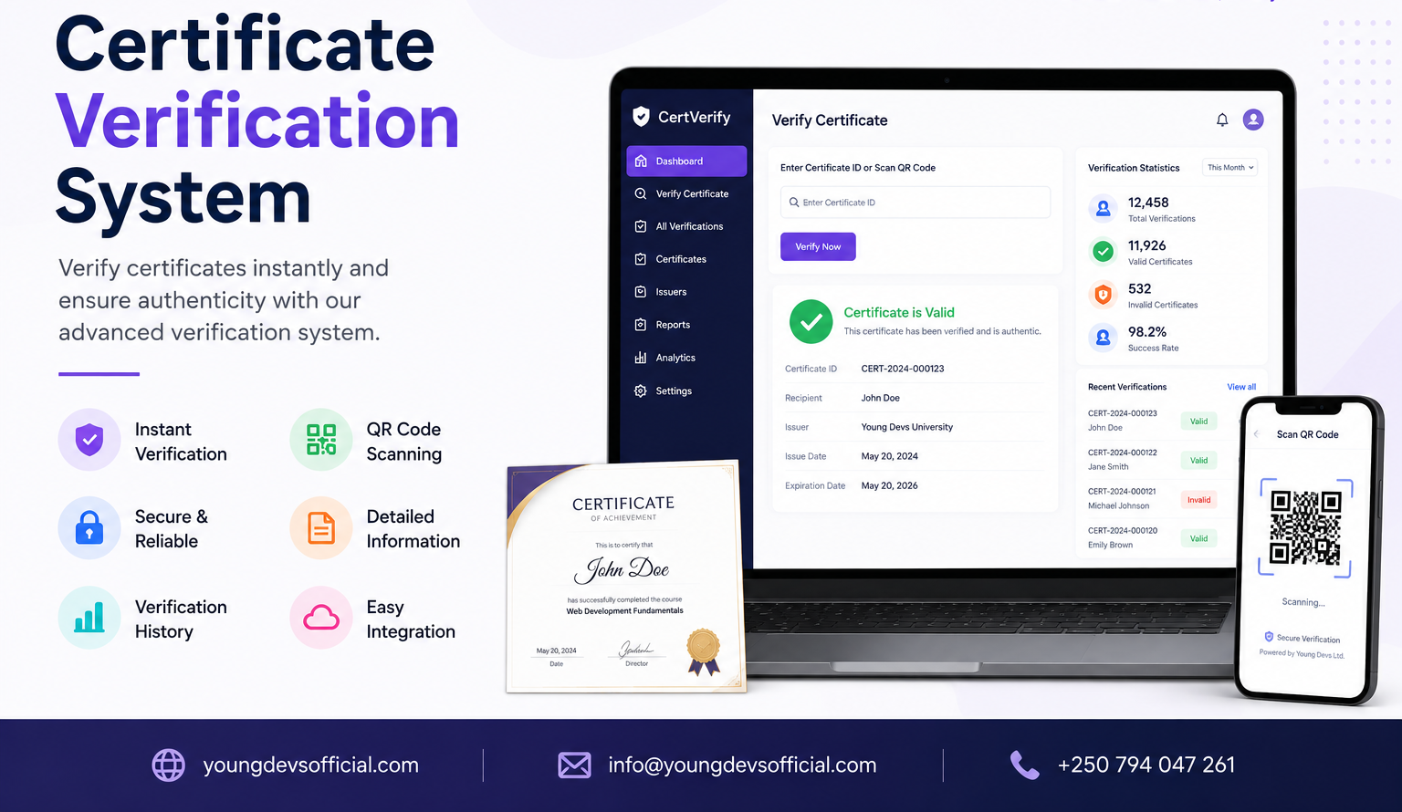 Certificate Verification System Development
